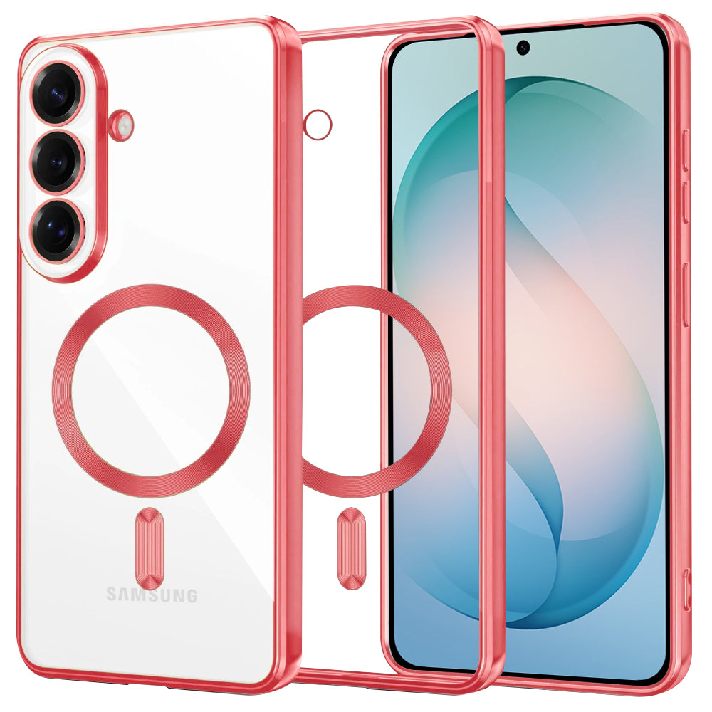 MagSafe-kotelo Samsung Galaxy S26 Plus -puhelimelle, Techsuit, Luxury Crystal, Punainen