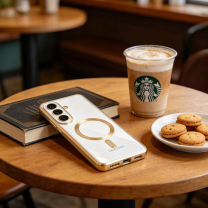 MagSafe-kotelo Samsung Galaxy S26 Plus -puhelimelle, Techsuit, Luxury Crystal, Tummanvihreä