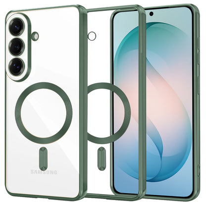 MagSafe-kotelo Samsung Galaxy S26 Plus -puhelimelle, Techsuit, Luxury Crystal, Tummanvihreä