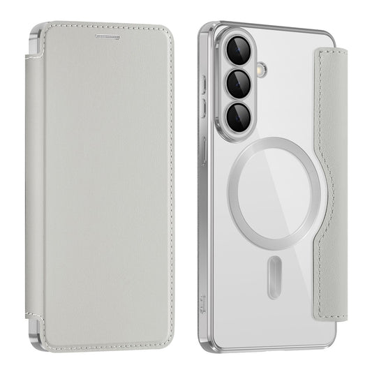 MagSafe-kotelo Samsung Galaxy S26 Plus -puhelimelle, Techsuit, SmartMag Book, Harmaa