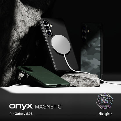 MagSafe-kotelo Samsung Galaxy S26 S942:lle, Ringke, Onyx, Tummanvihreä