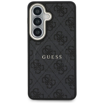 MagSafe Case for Samsung Galaxy S26 S942, Guess, 4G Embossed Ring, Black