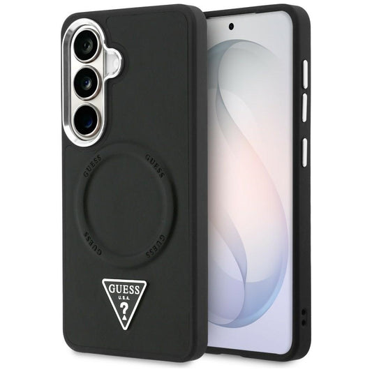 MagSafe-kotelo Samsung Galaxy S26 S942:lle, Guess, Embossed Ring Triangle Logo, Musta