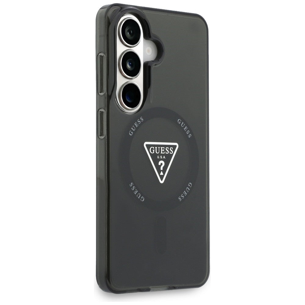 MagSafe-kotelo Samsung Galaxy S26 S942:lle, Guess, IML Gradient Triangle -logo, musta