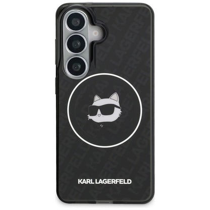 MagSafe-kotelo Samsung Galaxy S26 S942:lle, Karl Lagerfeld, IML Choupette Head on KL Repeated Logo, Musta