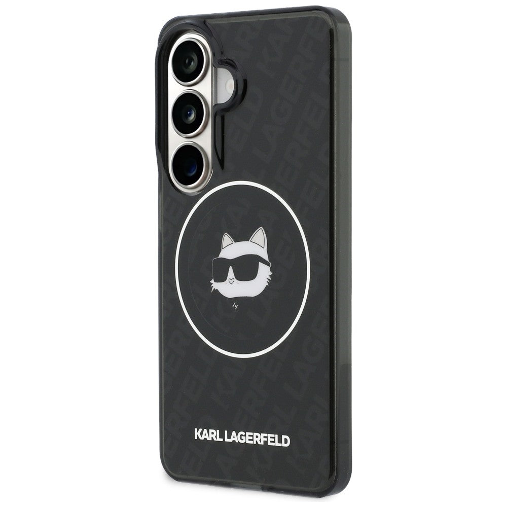 MagSafe-kotelo Samsung Galaxy S26 S942:lle, Karl Lagerfeld, IML Choupette Head on KL Repeated Logo, Musta