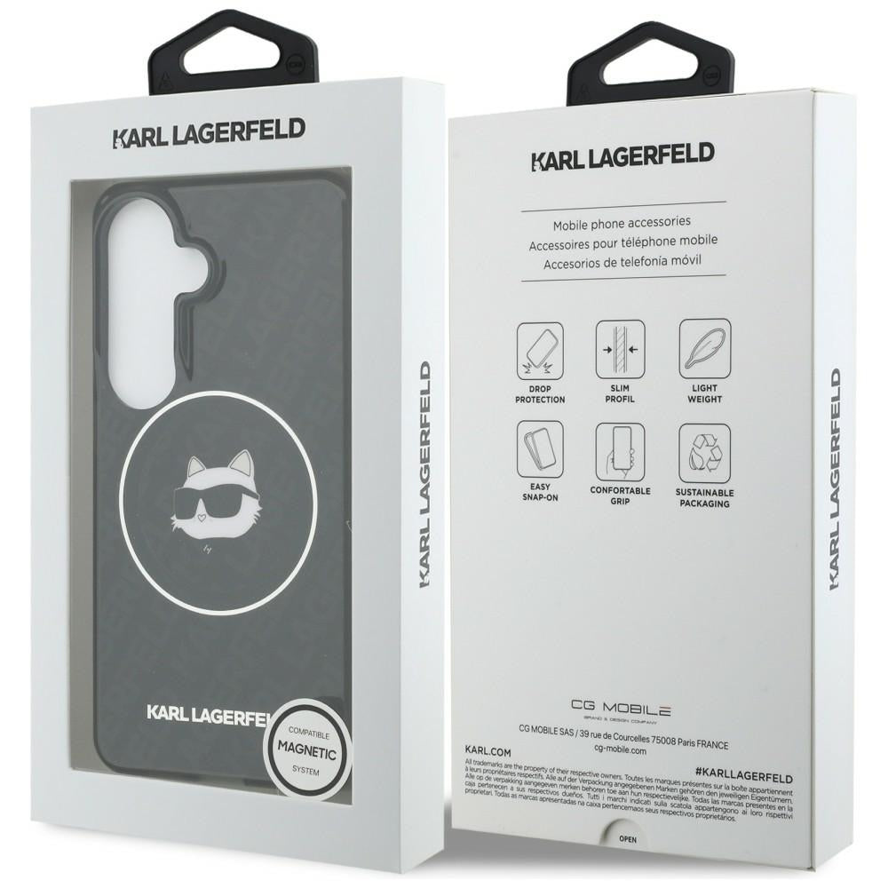 MagSafe-kotelo Samsung Galaxy S26 S942:lle, Karl Lagerfeld, IML Choupette Head on KL Repeated Logo, Musta