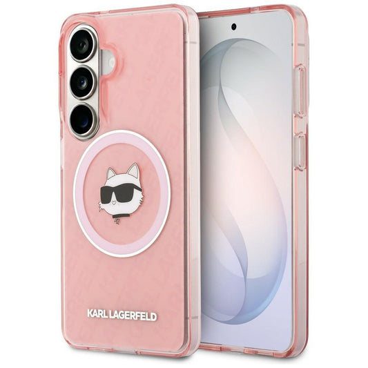 MagSafe-kotelo Samsung Galaxy S26 S942:lle, Karl Lagerfeld, IML Choupette Head on KL Repeated Logo, Pinkki