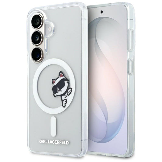 MagSafe-kuori Samsung Galaxy S26 S942:lle, Karl Lagerfeld, IML Choupette Peekaboo Logo, Valkoinen
