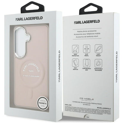 MagSafe-kuori Samsung Galaxy S26 S942:lle, Karl Lagerfeld, Karl RSG -logo, vaaleanpunainen