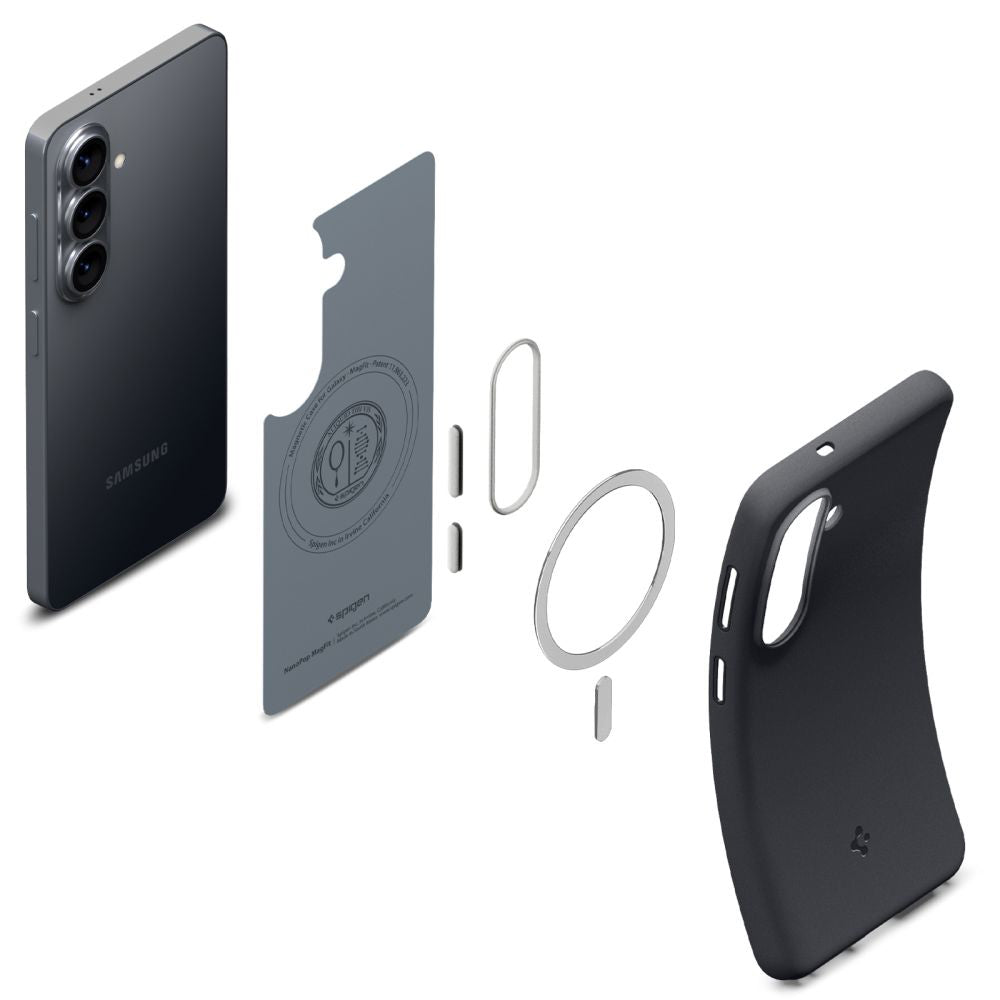 MagSafe-kotelo Samsung Galaxy S26 S942:lle, Spigen, Caseology Nano Pop, Musta ACS11066