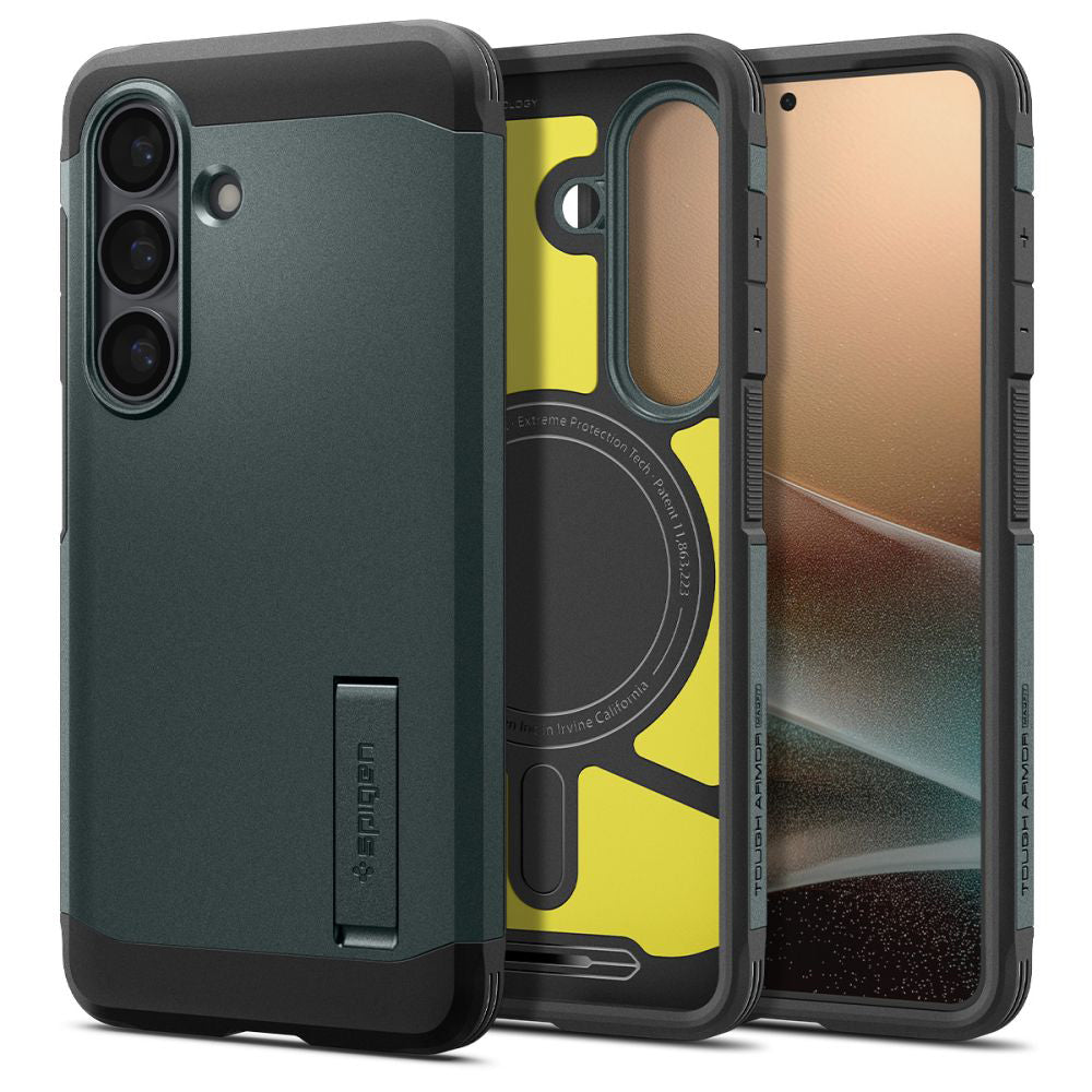 MagSafe Case for Samsung Galaxy S26 S942, Spigen, Tough Armor, Green ACS10740