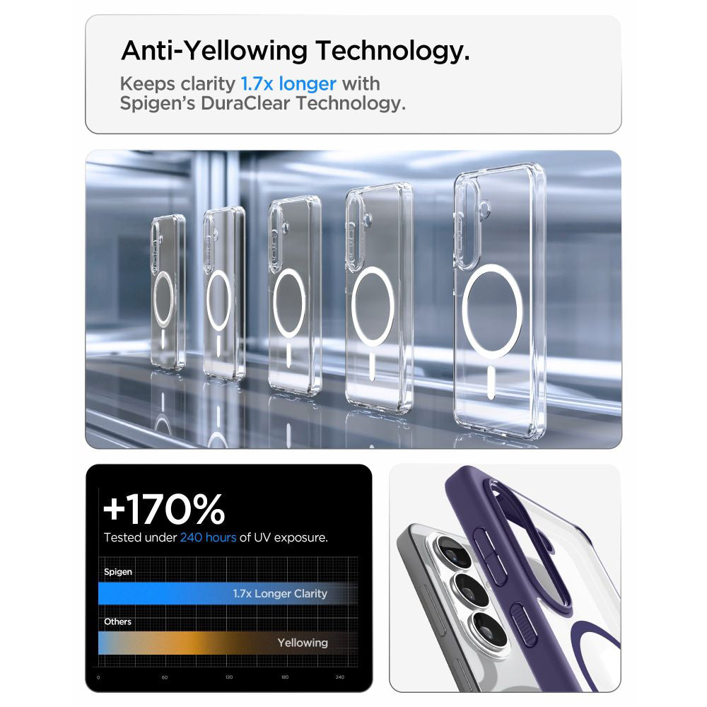 MagSafe-kotelo Samsung Galaxy S26 S942:lle, Spigen, Ultra Hybrid, Tummanvioletti ACS11220