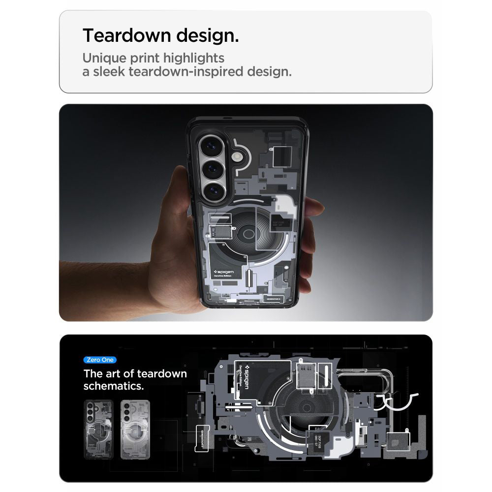 MagSafe-kotelo Samsung Galaxy S26 S942:lle, Spigen, Ultra Hybrid Zero One, Musta ACS10736