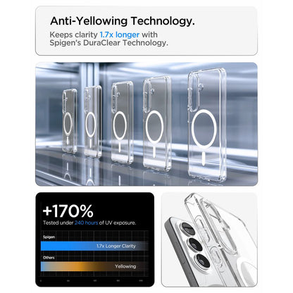 MagSafe-kotelo Samsung Galaxy S26 S942:lle, Spigen, Ultra Hybrid, Läpinäkyvä Valkoinen ACS10734