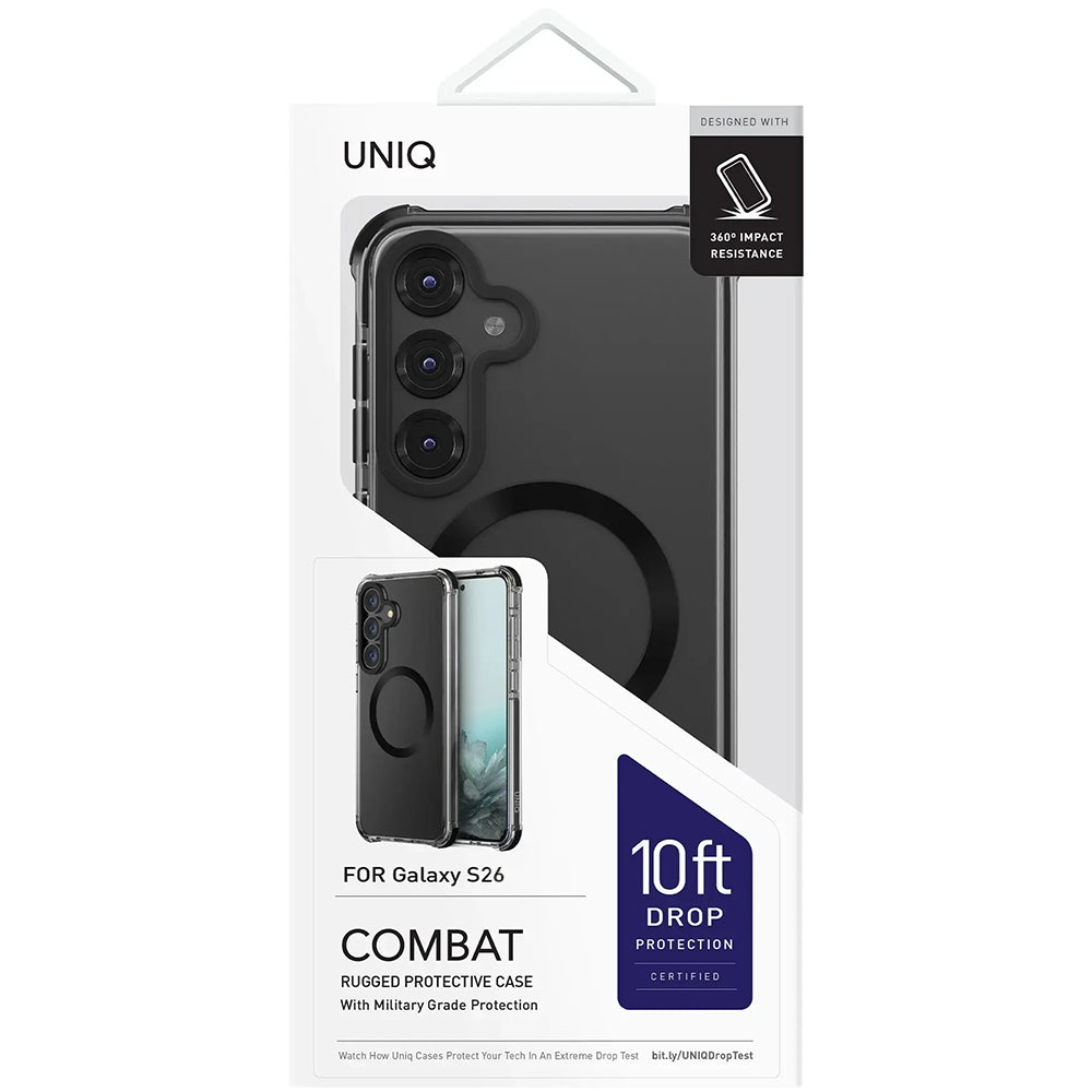 MagSafe-kotelo Samsung Galaxy S26 S942:lle, UNIQ, Combat MagClick, Musta