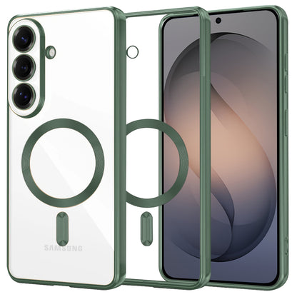 MagSafe-kotelo Samsung Galaxy S26:lle, Techsuit, Luxury Crystal, Tummanvihreä