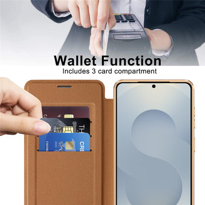 MagSafe-kotelo Samsung Galaxy S26:lle, Techsuit, SmartMag Book, Ruskea