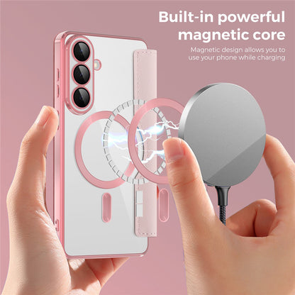 MagSafe-kotelo Samsung Galaxy S26:lle, Techsuit, SmartMag Book, Pinkki