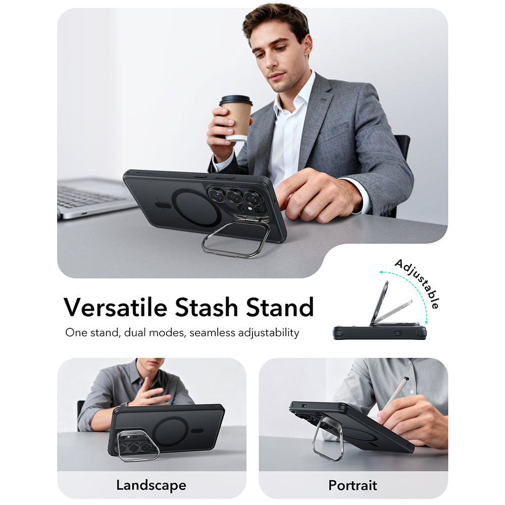 MagSafe-kotelo Samsung Galaxy S26 Ultra S948:lle, ESR, Classic Hybrid Kickstand, Mattamusta