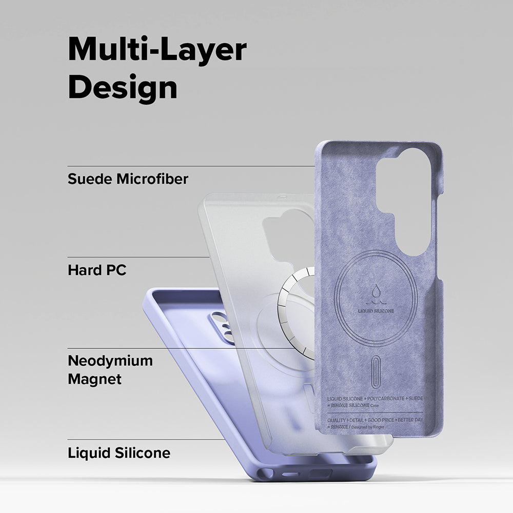 MagSafe Case for Samsung Galaxy S26 Ultra, Ringke, Silicone, Purple