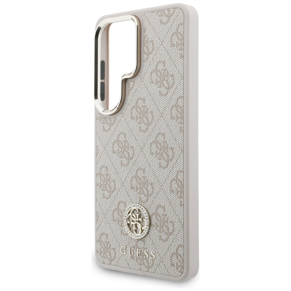 MagSafe Case for Samsung Galaxy S26 Ultra S948, GUESS, 4G Big Rhinestone Triangle Strap, Pink