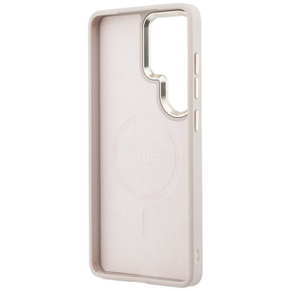 MagSafe-kotelo Samsung Galaxy S26 Ultra S948:lle, Guess, 4G Embossed Ring, Pinkki