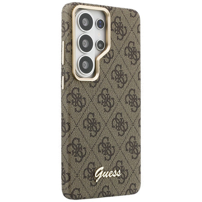 MagSafe-kotelo Samsung Galaxy S26 Ultra S948:lle, Guess, 4G Script Logo, Ruskea