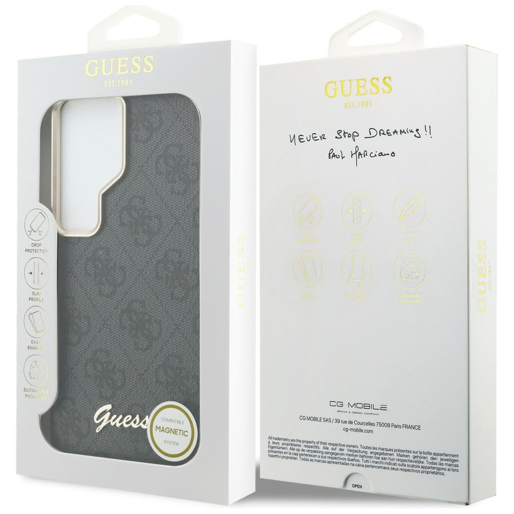MagSafe-kotelo Samsung Galaxy S26 Ultra S948:lle, Guess, 4G Script Logo, Musta