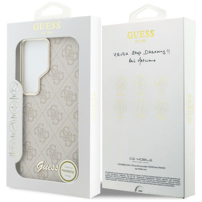 MagSafe-kotelo Samsung Galaxy S26 Ultra S948:lle, Guess, 4G Script Logo, Pinkki