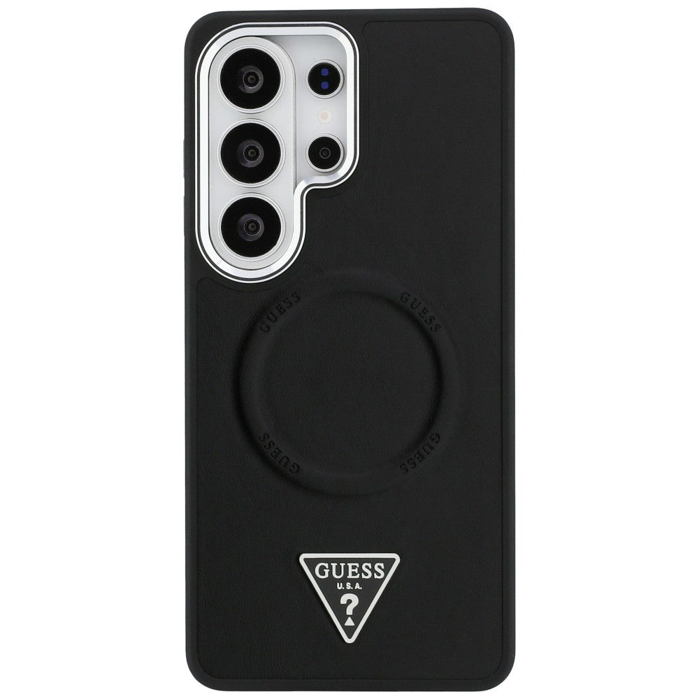 MagSafe-kotelo Samsung Galaxy S26 Ultra S948:lle, Guess, Embossed Ring Triangle Logo, Musta