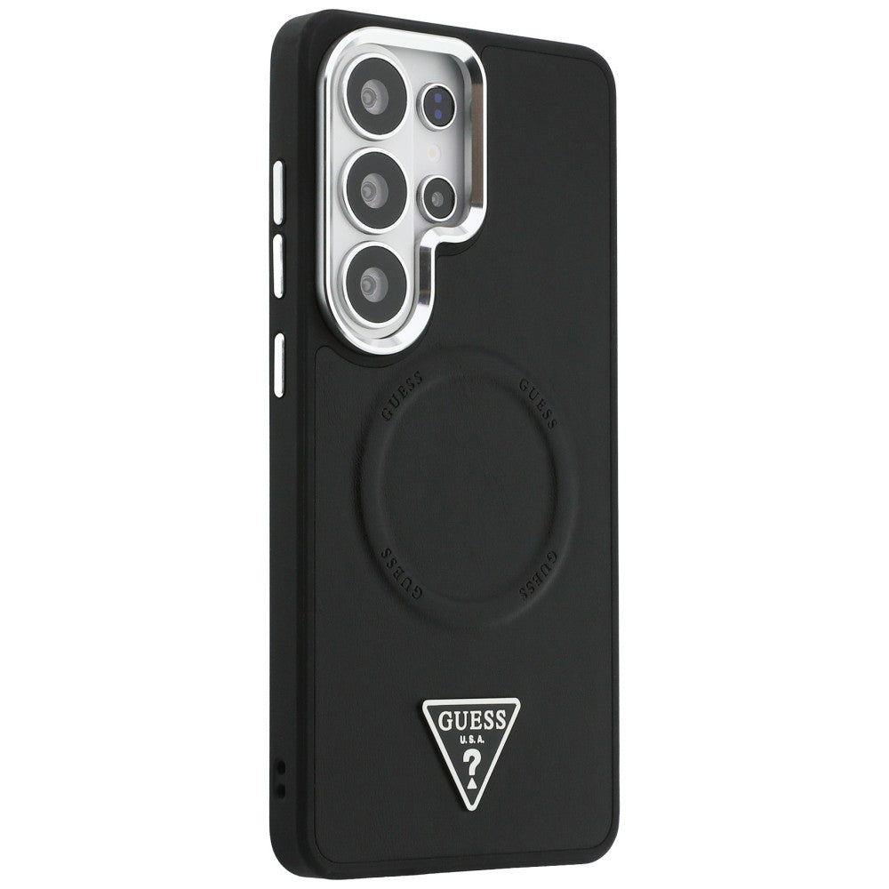 MagSafe-kotelo Samsung Galaxy S26 Ultra S948:lle, Guess, Embossed Ring Triangle Logo, Musta