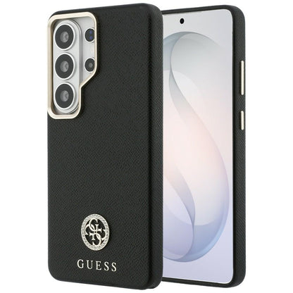 MagSafe Case for Samsung Galaxy S26 Ultra S948, Guess, Rhinestone Round Logo, Black