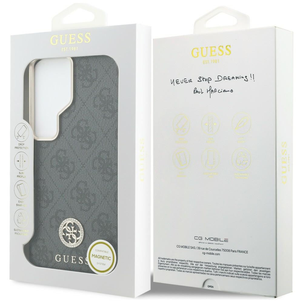 MagSafe-kotelo Samsung Galaxy S26 Ultra S948:lle, Guess, Strass Round Logo, Musta
