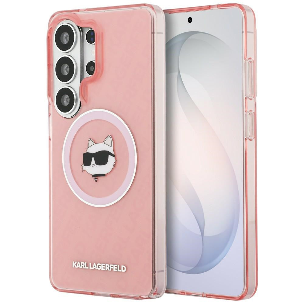 MagSafe-kotelo Samsung Galaxy S26 Ultra S948:lle, Karl Lagerfeld, IML Choupette Head on KL Repeated Logo, Pinkki
