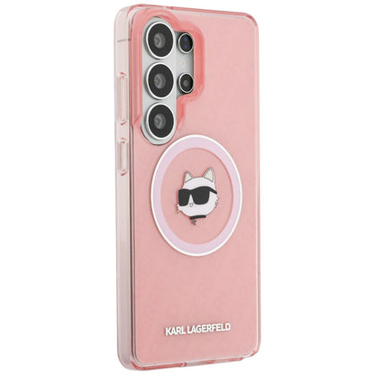 MagSafe-kotelo Samsung Galaxy S26 Ultra S948:lle, Karl Lagerfeld, IML Choupette Head on KL Repeated Logo, Pinkki