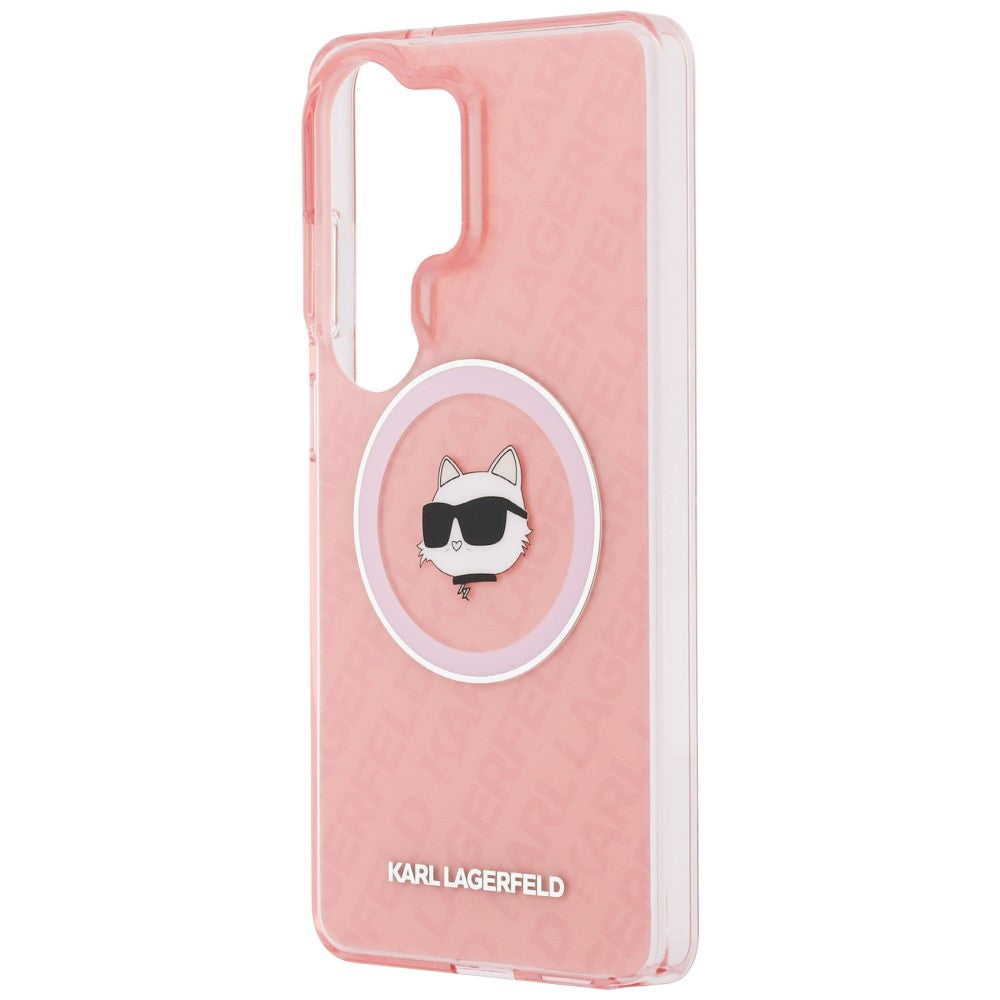 MagSafe-kotelo Samsung Galaxy S26 Ultra S948:lle, Karl Lagerfeld, IML Choupette Head on KL Repeated Logo, Pinkki
