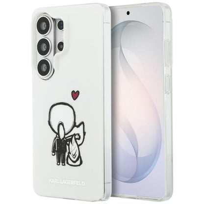 MagSafe-kuori Samsung Galaxy S26 Ultra S948:lle, Karl Lagerfeld, IML Karl & Choupette Back Logo, Valkoinen