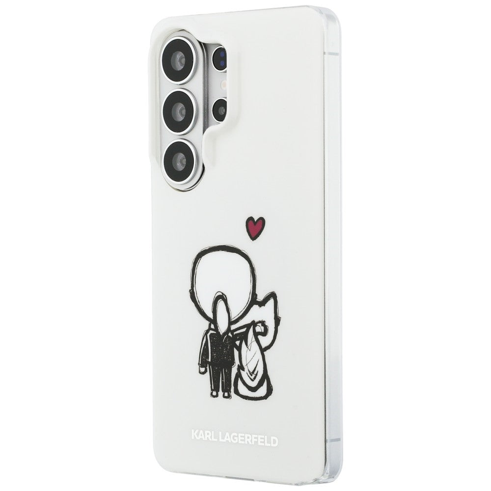 MagSafe-kuori Samsung Galaxy S26 Ultra S948:lle, Karl Lagerfeld, IML Karl & Choupette Back Logo, Valkoinen