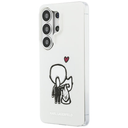 MagSafe-kuori Samsung Galaxy S26 Ultra S948:lle, Karl Lagerfeld, IML Karl & Choupette Back Logo, Valkoinen