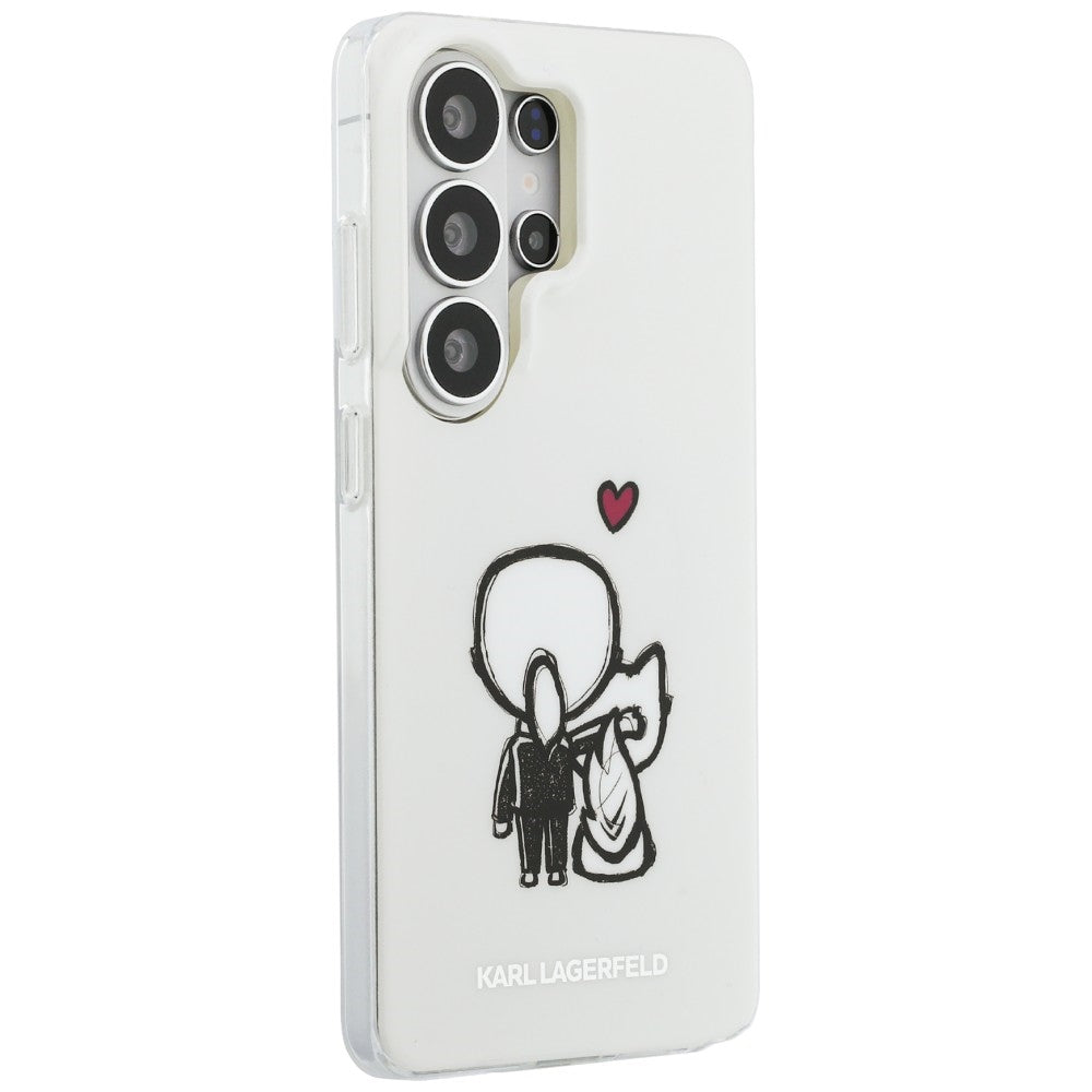 MagSafe-kuori Samsung Galaxy S26 Ultra S948:lle, Karl Lagerfeld, IML Karl & Choupette Back Logo, Valkoinen