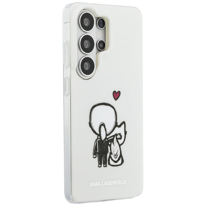 MagSafe-kuori Samsung Galaxy S26 Ultra S948:lle, Karl Lagerfeld, IML Karl & Choupette Back Logo, Valkoinen