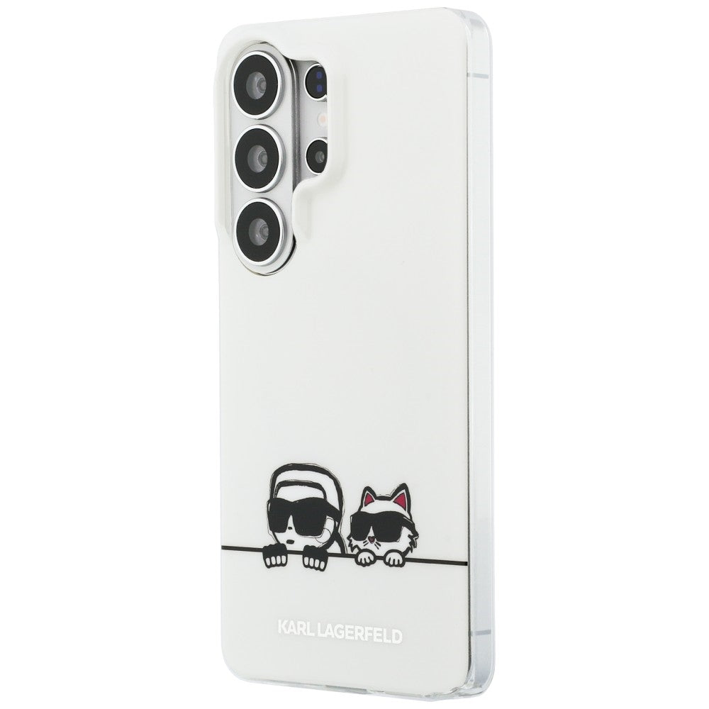 MagSafe-kotelo Samsung Galaxy S26 Ultra S948:lle, Karl Lagerfeld, IML Karl & Choupette Peekaboo -logo, Valkoinen.