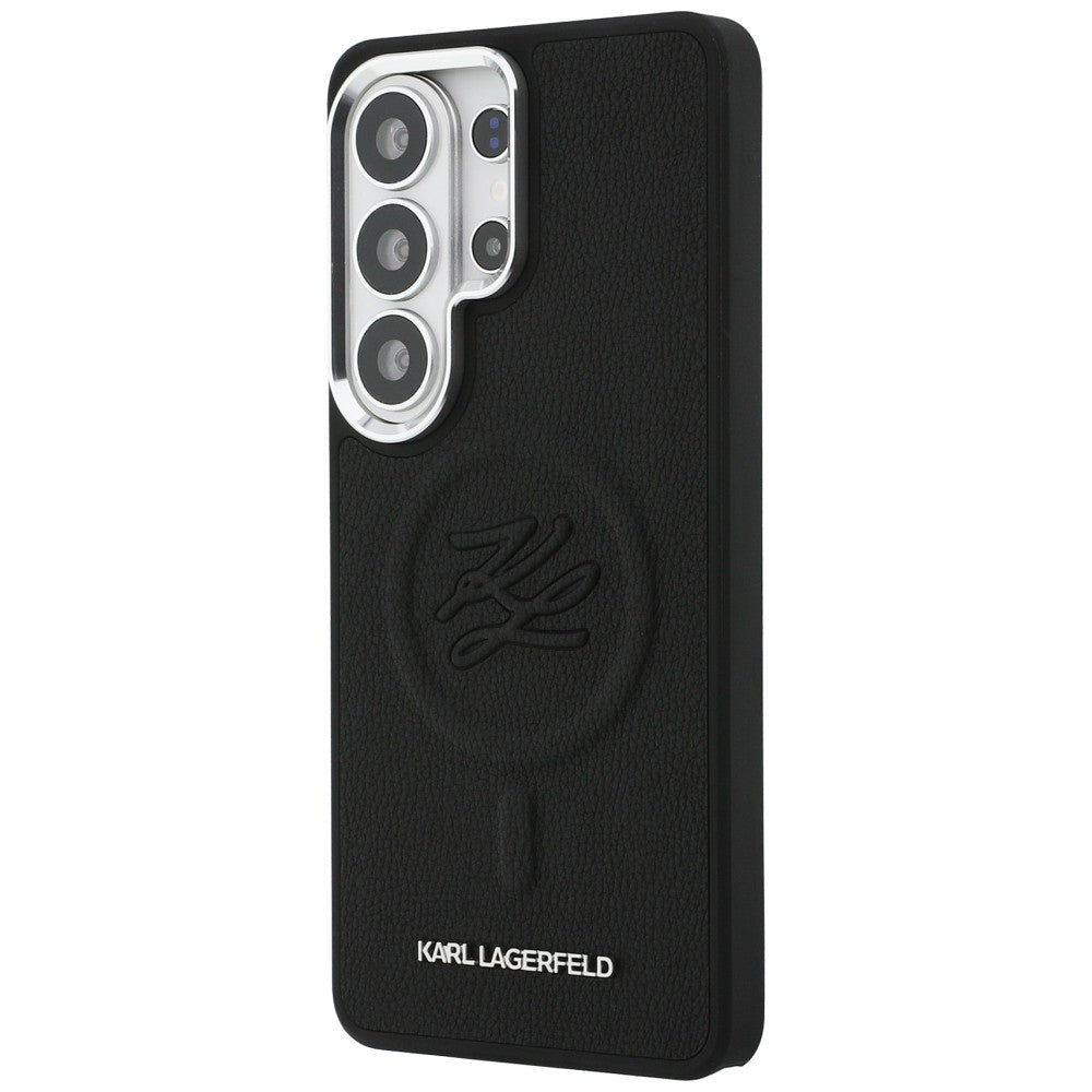 MagSafe Case for Samsung Galaxy S26 Ultra S948, Karl Lagerfeld, Initial Logo Debossed, Black
