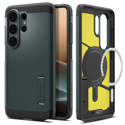 MagSafe-kotelo Samsung Galaxy S26 Ultra S948:lle, Spigen, Tough Armor, Vihreä ACS10686