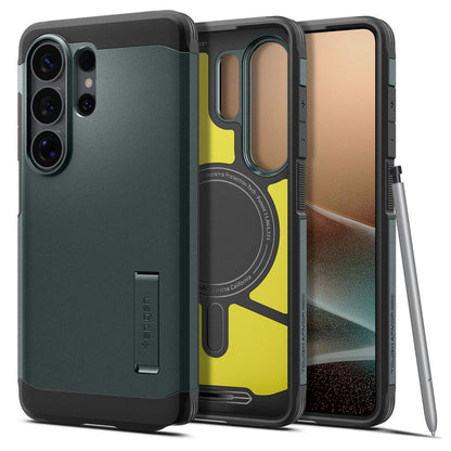 MagSafe-kotelo Samsung Galaxy S26 Ultra S948:lle, Spigen, Tough Armor, Vihreä ACS10686