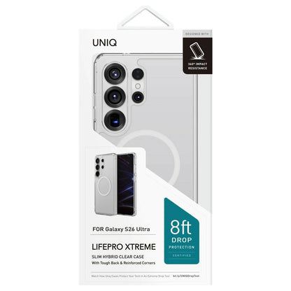 MagSafe-kotelo Samsung Galaxy S26 Ultra S948:lle, UNIQ, LifePro Xtreme MagClick, Läpinäkyvä