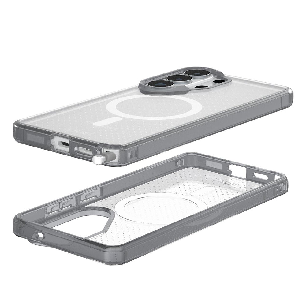 MagSafe-kuori Samsung Galaxy S26 Ultra S948:lle, Urban Armor Gear, Dot, Harmaa läpinäkyvä