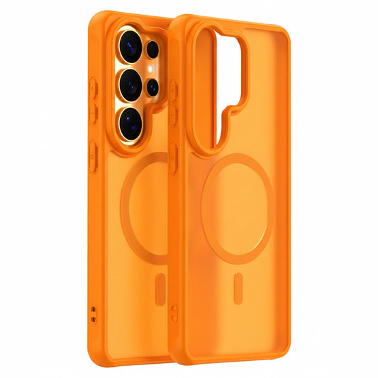 MagSafe Case for Samsung Galaxy S26 Ultra S948, Techsuit, HaloFrost II, Orange