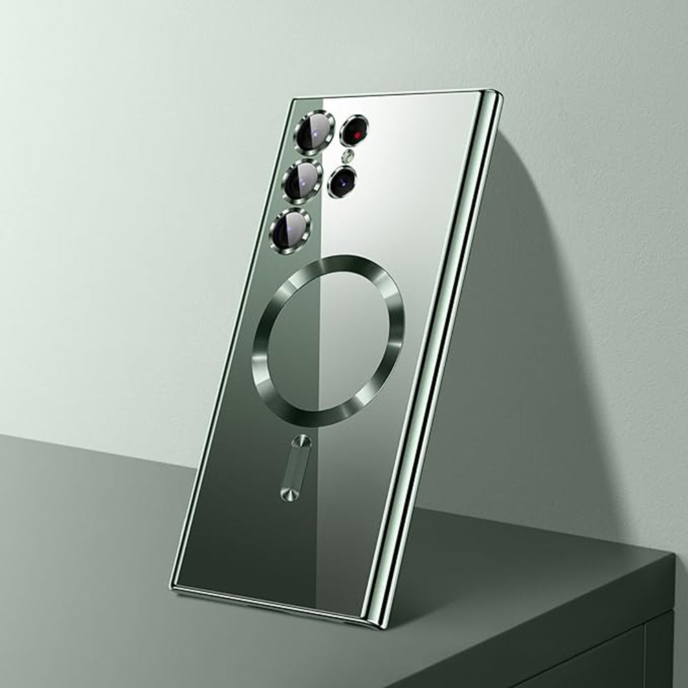 MagSafe-kotelo Samsung Galaxy S26 Ultra, Techsuit, Luxury Crystal, Tummanvihreä